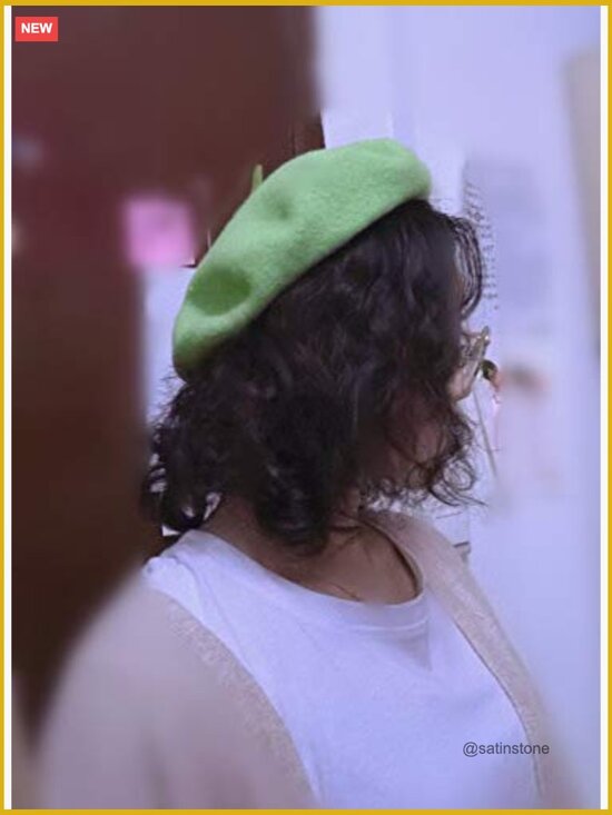 Wool Beret Hat for Women - Vintage Artist Cap, Breathable & Warm, One Size main image 4